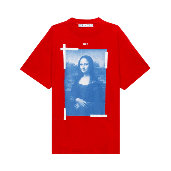 Off-White Blue Monalisa Over Tee "Fiery Red"