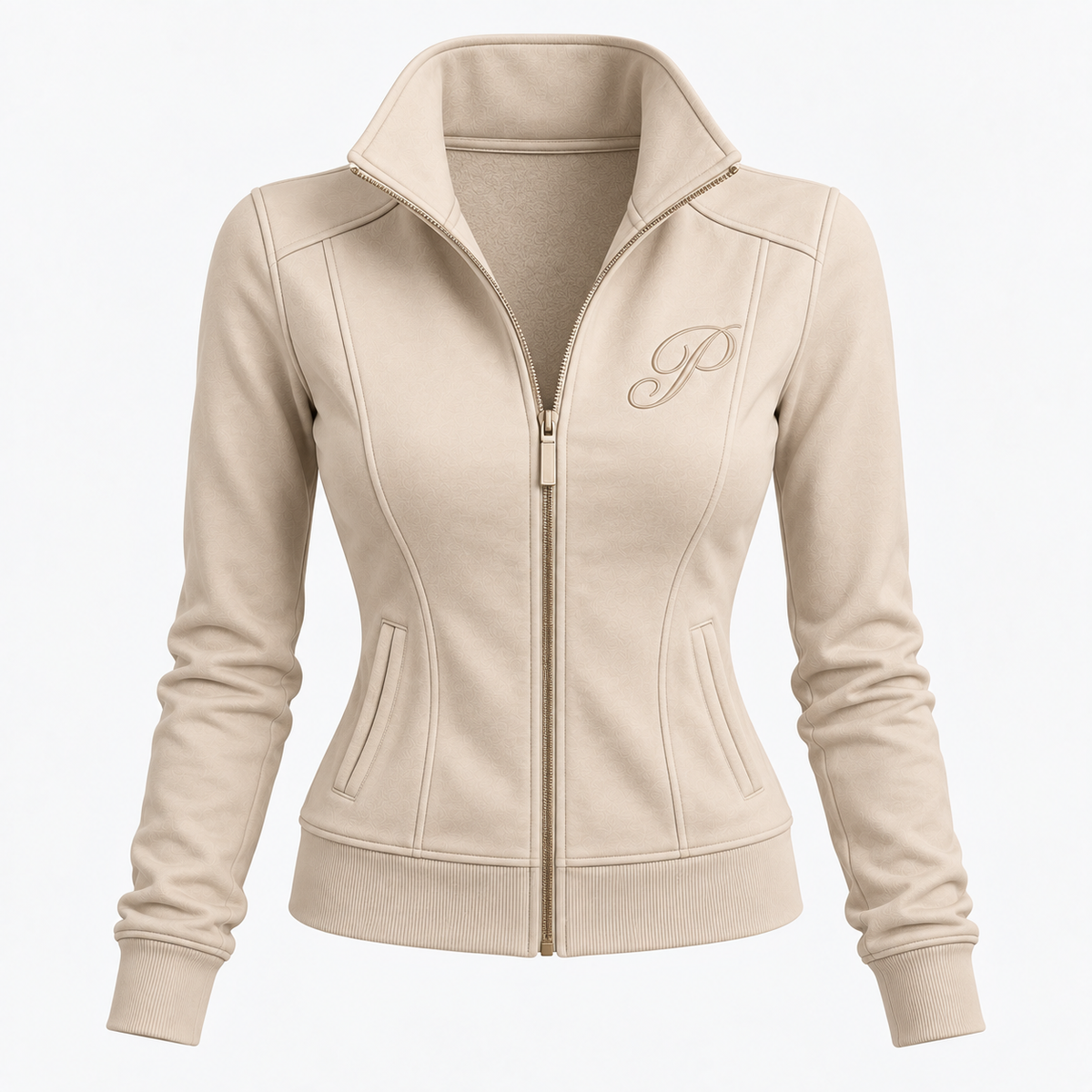 Palamera Beige Monogram Track Jacket