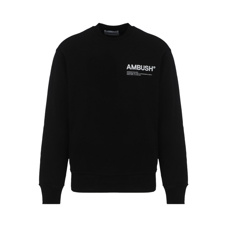 Ambush Fleece Workshop Crewneck "Black/Cloud Dancer"