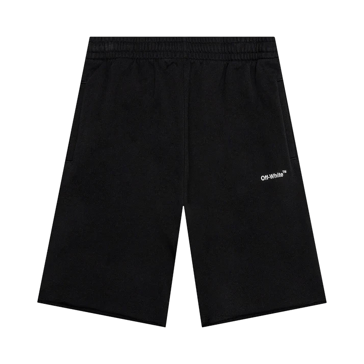 Off-White Wave Diag Sweatshorts "Black/White"