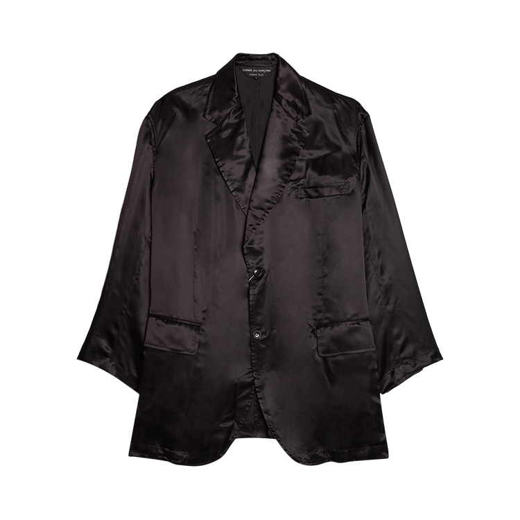 Comme des Garçons Homme Plus Cupra Satin Garment Print Coat "Black"