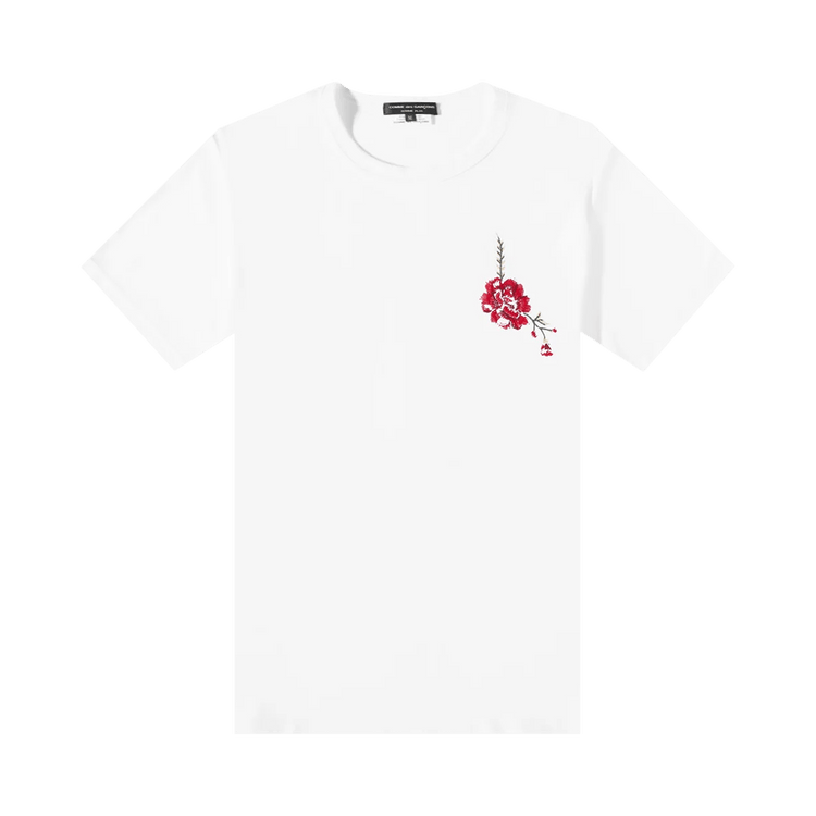 Comme des Garçons Homme Plus Jersey Embroidery Pattern D T-Shirt "White"