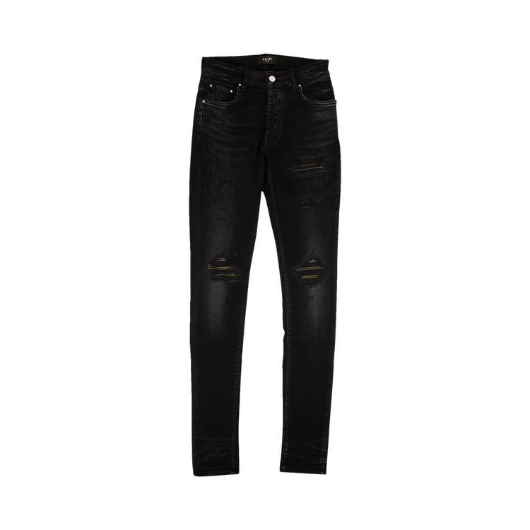 Amiri Leather Camo Mx1 "Aged Black"
