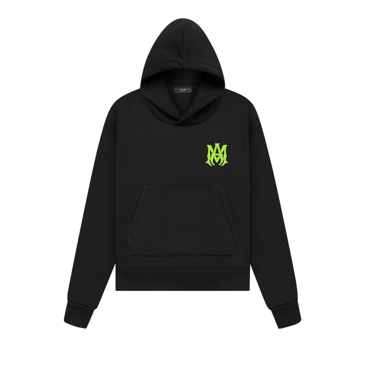 Amiri MA Logo Hoodie "Black/Lime"