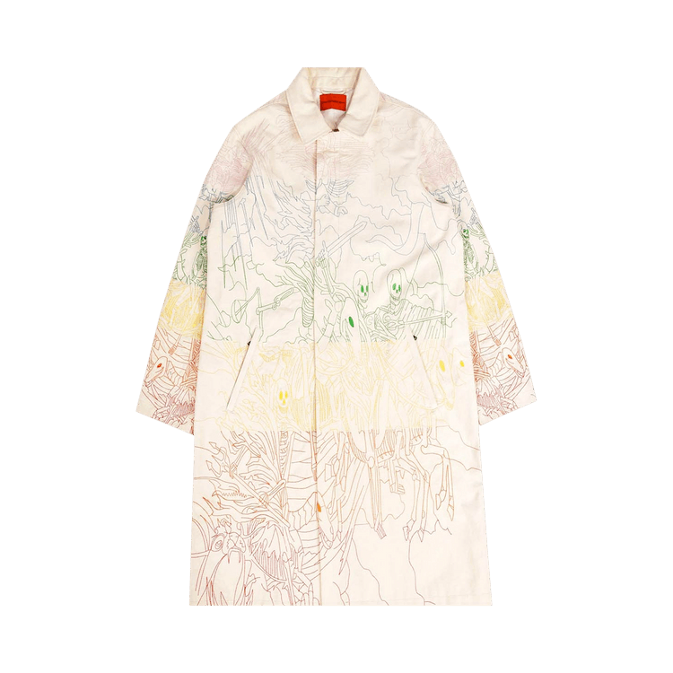 Who Decides War Roygbiv Four Horsemen Trenchcoat "Cream/Multicolor"