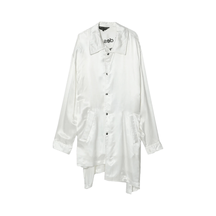 Comme des Garçons Homme Plus Assymetric Rose Print Shirt "White"