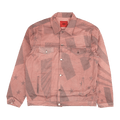 424 All Over Flag Print Denim Jacket "Red/Grey"
