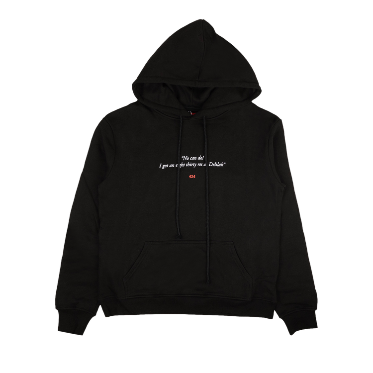 424 No Can Do Pullover Hooded Sweatshirt "Black"