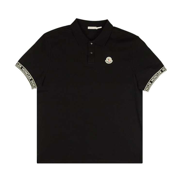 Moncler Logo Patch Short-Sleeve Polo "Black"