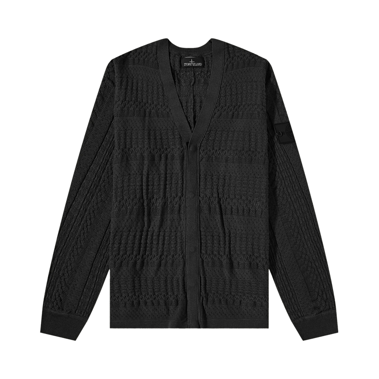 Stone Island Shadow Project Japanese Aran Cardigan "Black"
