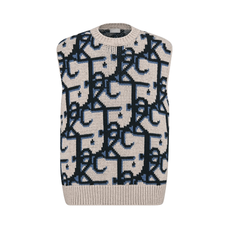 Dior x Cactus Jack Oversized Sleeveless Sweater "Beige/Black"