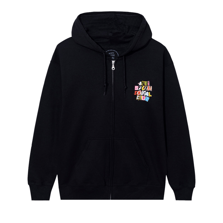 Anti Social Social Club Torn Pages Of Our Story Zip Hoodie "Black"