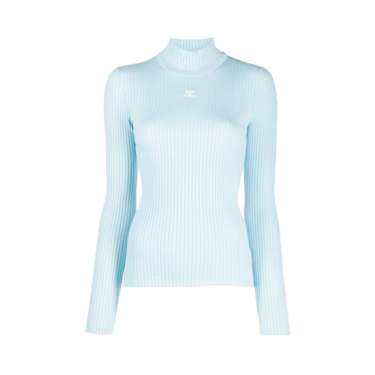 Courrèges Knit Jumper Long-Sleeve "Blue"