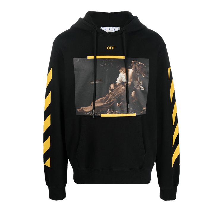 Off-White Diagonal Arrow Caravaggio St Fran Slim Hoodie "Black/White"