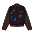 Wales Bonner Ascend Varsity Jacket "Navy/Brown"