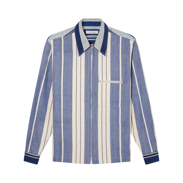 Wales Bonner Handwoven Cotton Atlantic Jacket "Blue/White"