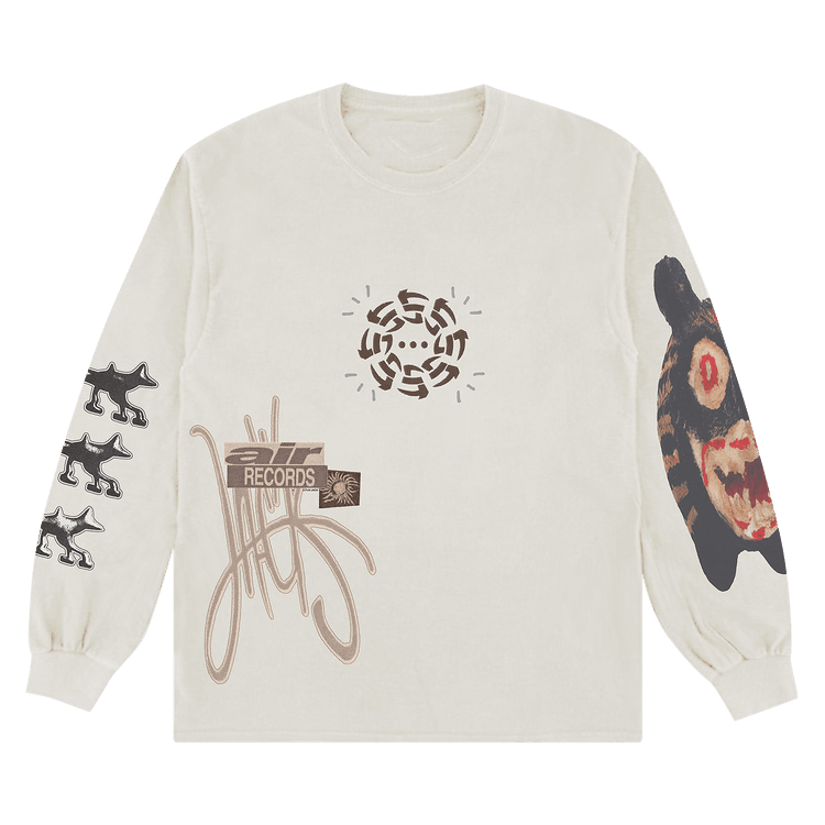 Cactus Jack by Travis Scott Air Records Long-Sleeve Tee "Off White"