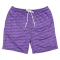 Psychworld Repeated Logo Shorts "Purple/Black"