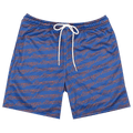 Psychworld Repeated Logo Shorts "Royal Blue/Orange"