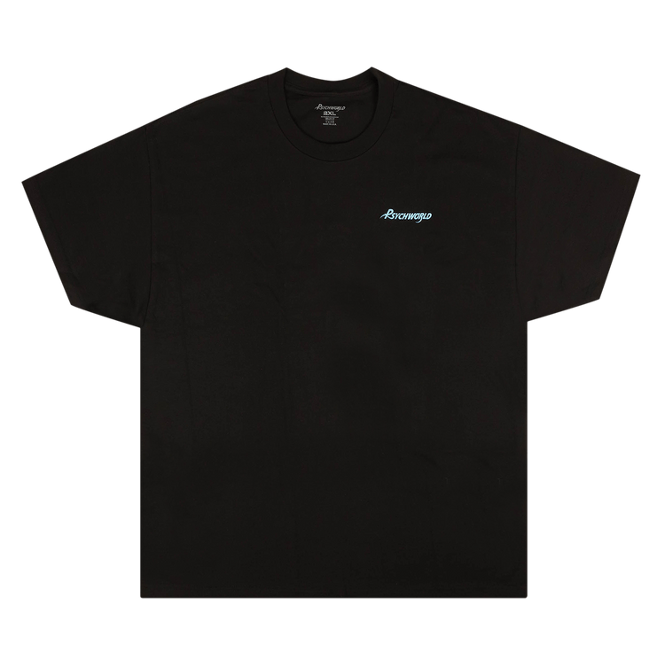 Psychworld Mini Logo T-Shirt "Black/Light Blue"