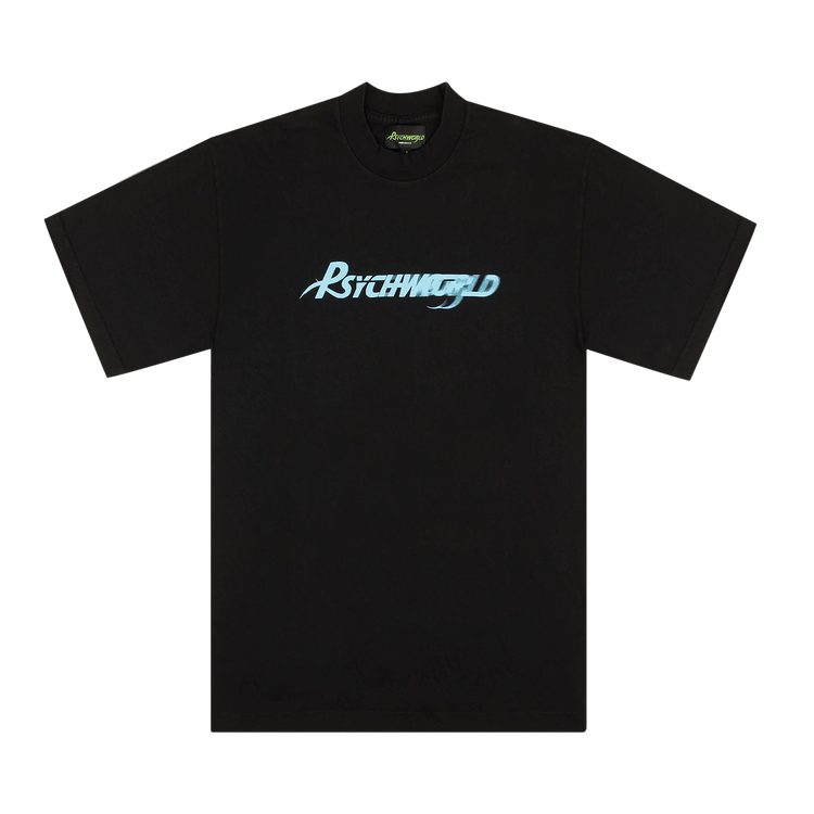 Psychworld Short-Sleeve Speed Logo T-Shirt "Black/Light Blue"