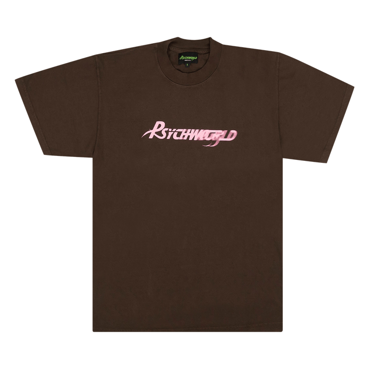 Psychworld Short-Sleeve Speed Logo T-Shirt "Brown/Pink"