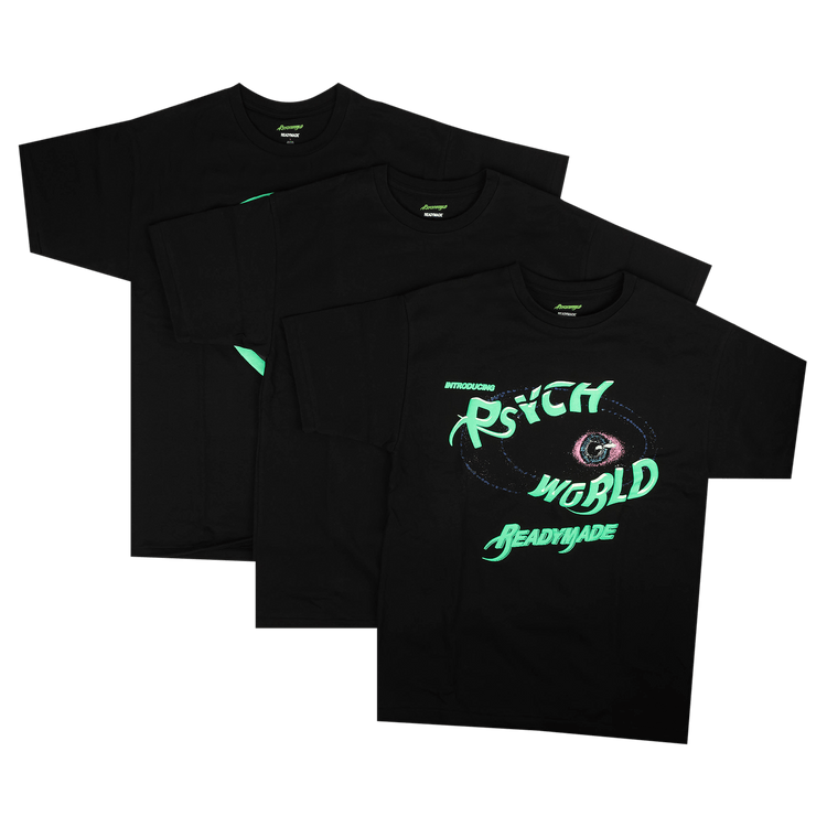 Psychworld x Readymade T-Shirts (3 Pack) "Black"