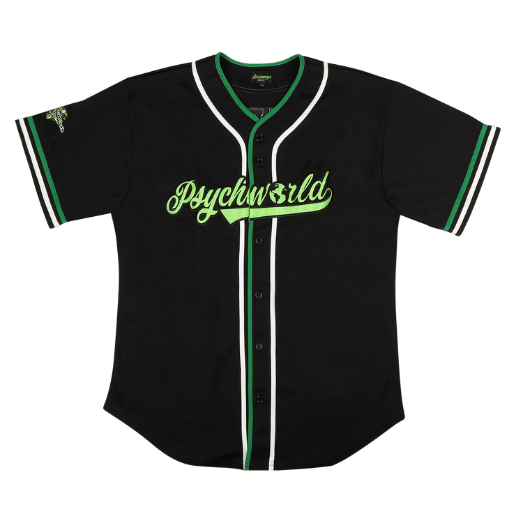 Psychworld Baseball Shirt "Black/Green"