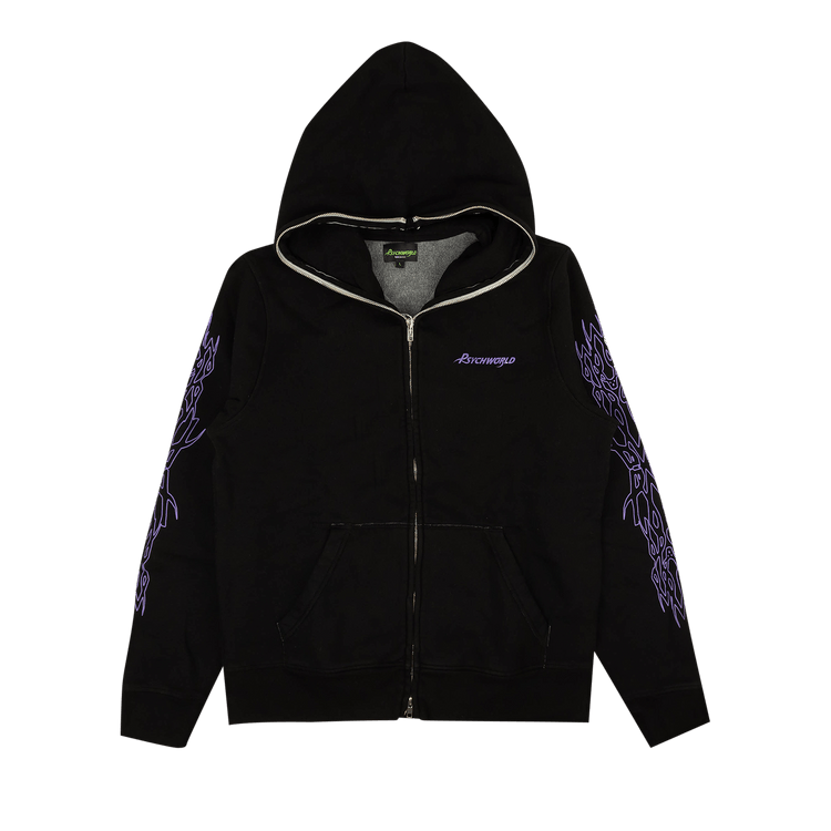 Psychworld All The Way Zip Up Sweatshirt "Black/Purple"