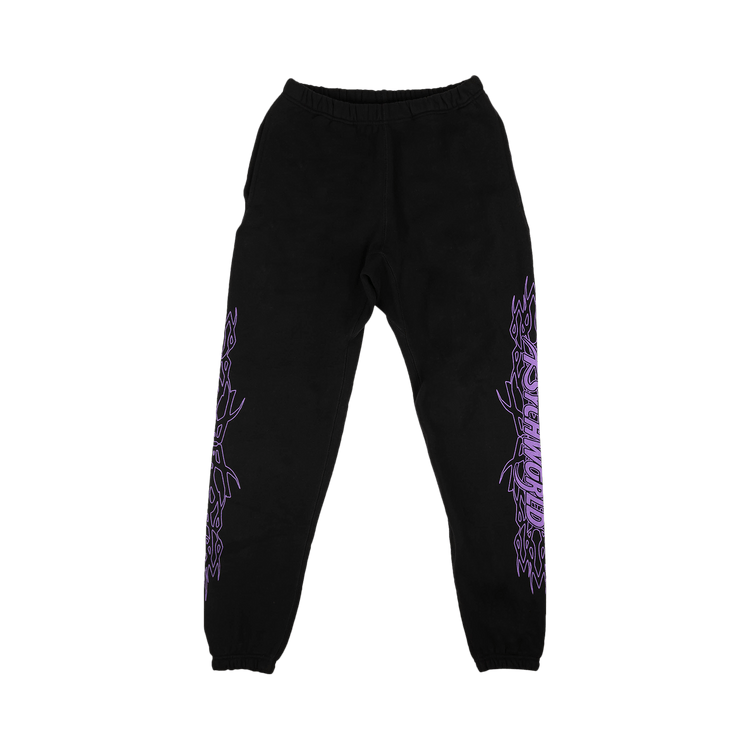 Psychworld Side Flame Sweatpants "Black/Purple"