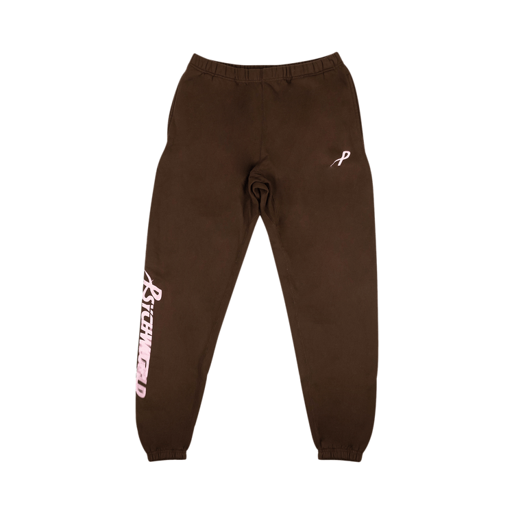 Psychworld Speed Logo Sweatpants "Deep Brown/Pink"