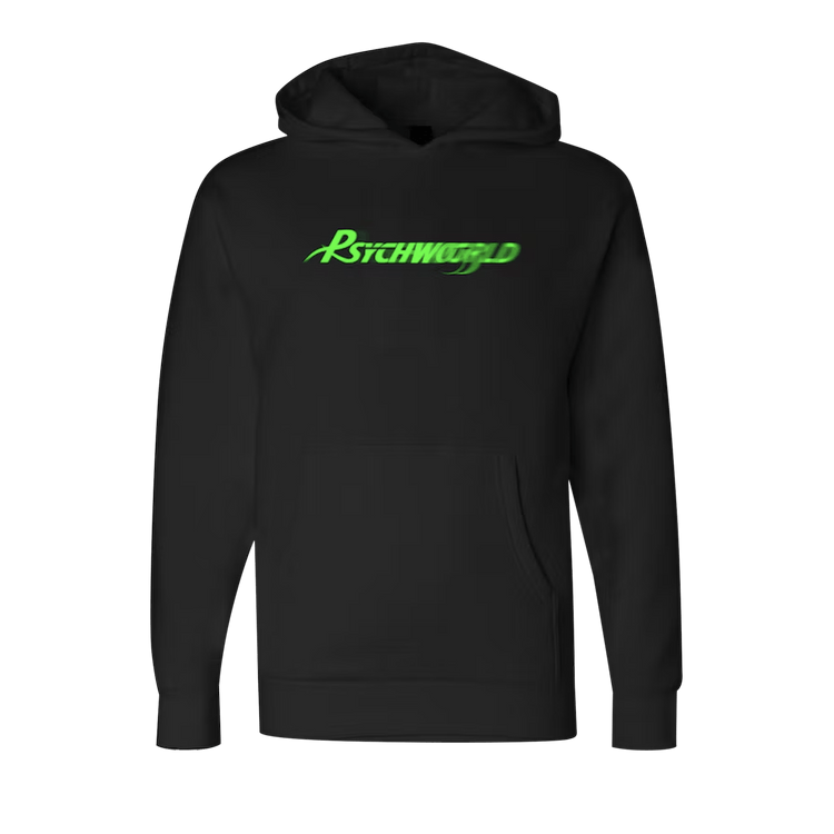Psychworld Speed Logo Hoodie "Black/Lime"