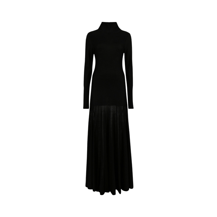 Bottega Veneta Stretch Turtleneck Maxi Dress "Black"