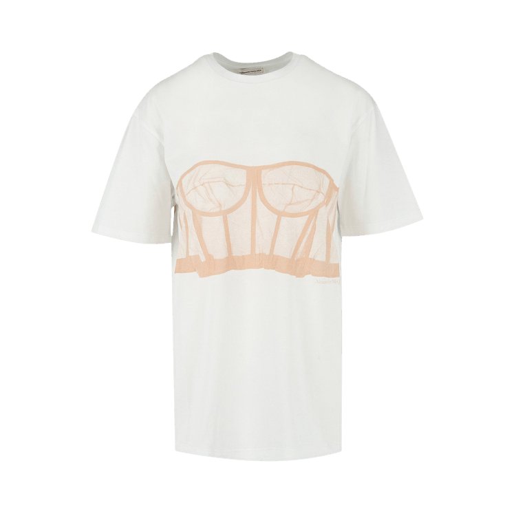 Alexander McQueen Bustier Print T-Shirt "White"