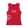 Vintage Paris Saint-Germain Logo Print Tank Top "Red"