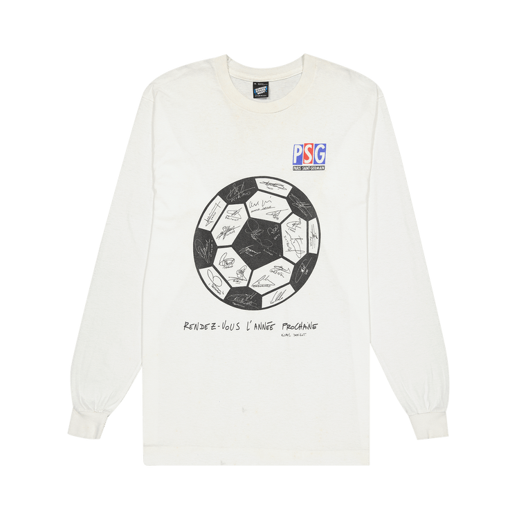 Vintage Paris Saint-Germain Signature Soccer Ball Long-Sleeve "White"