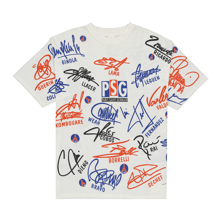 Vintage Paris Saint-Germain All Over Signature T-Shirt "White"