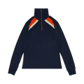 Wales Bonner Jazz Half Zip Top "Navy"