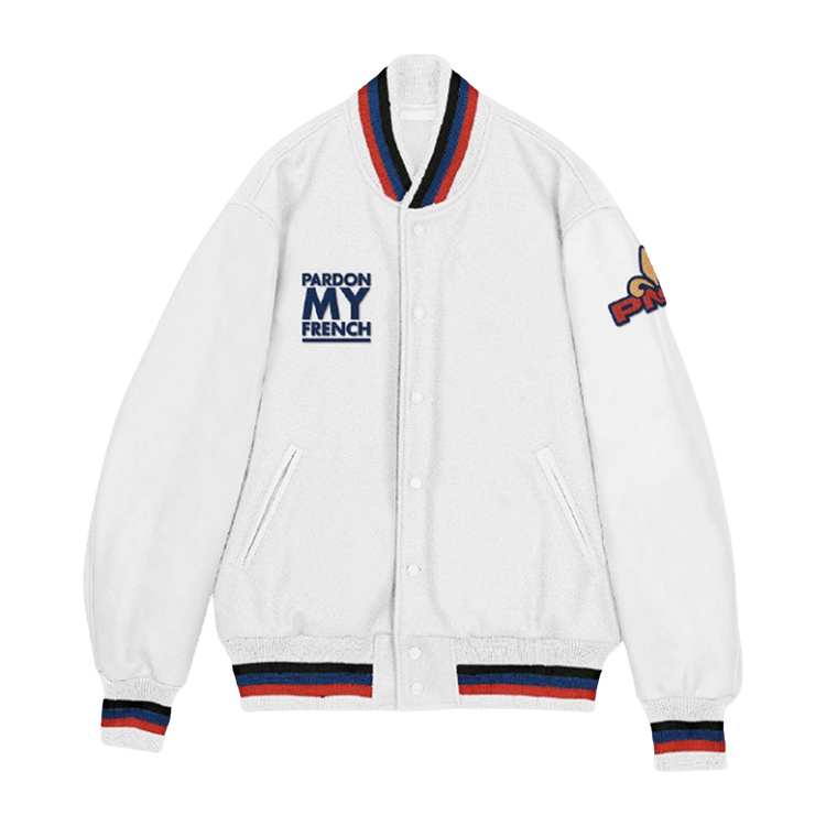 Paris Saint-Germain x Pardon My French Varsity Jacket "White"