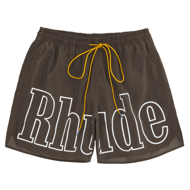 Rhude Logo Swim Trunk "Dark Grey"