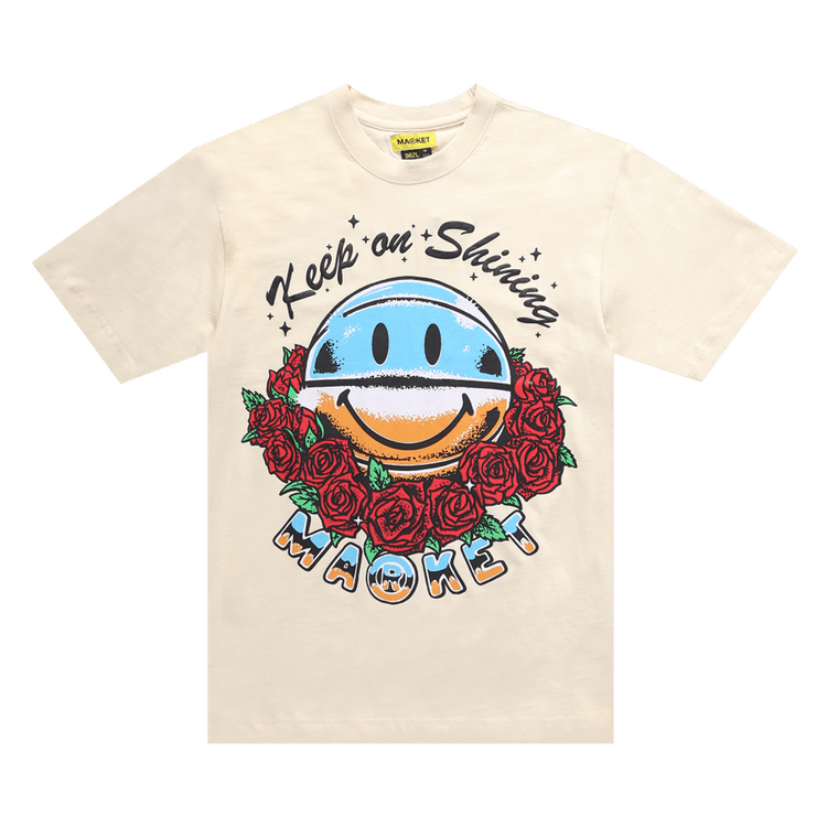 Market Smiley Keep On Shining Tee "Cream"