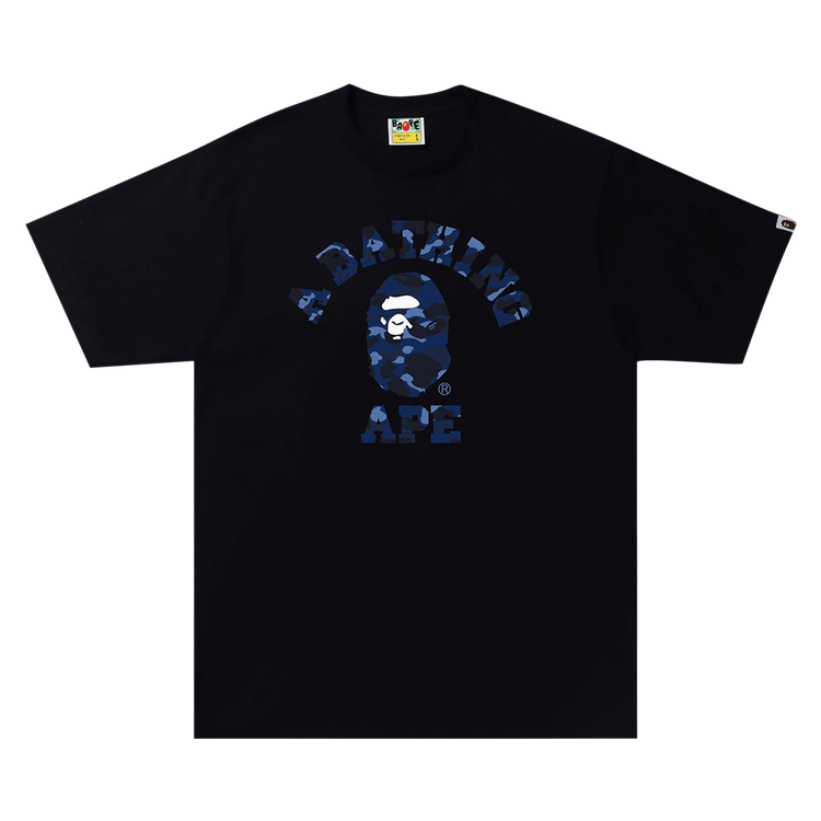 BAPE Color Camo A College Tee "Black/Navy"