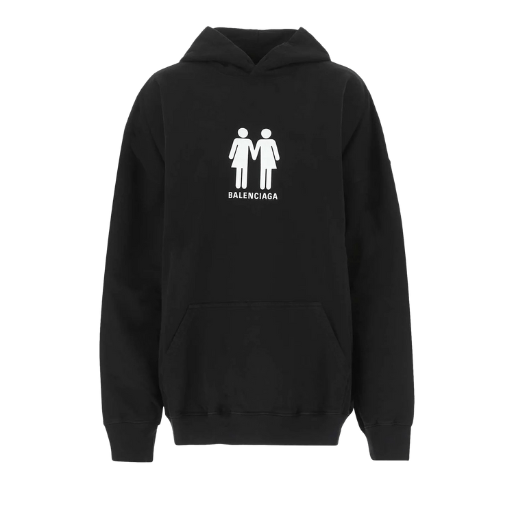 Balenciaga Boxy Hoodie "Black/White"