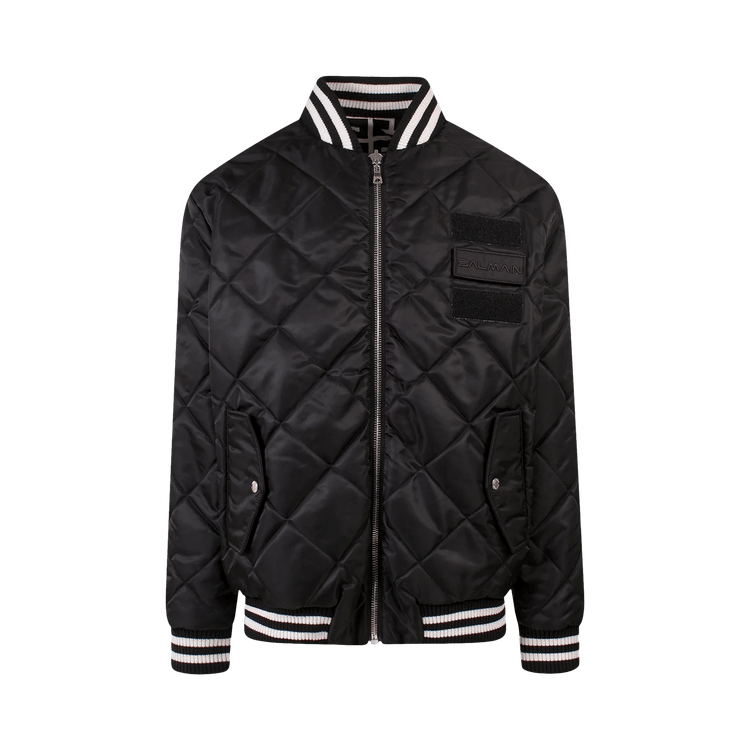 Balmain Reversible Maxi Monogram Jacket "Ivoire/Noir"