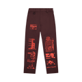 Enfants Riches Déprimés Collage Trousers "Burgundy/Red"