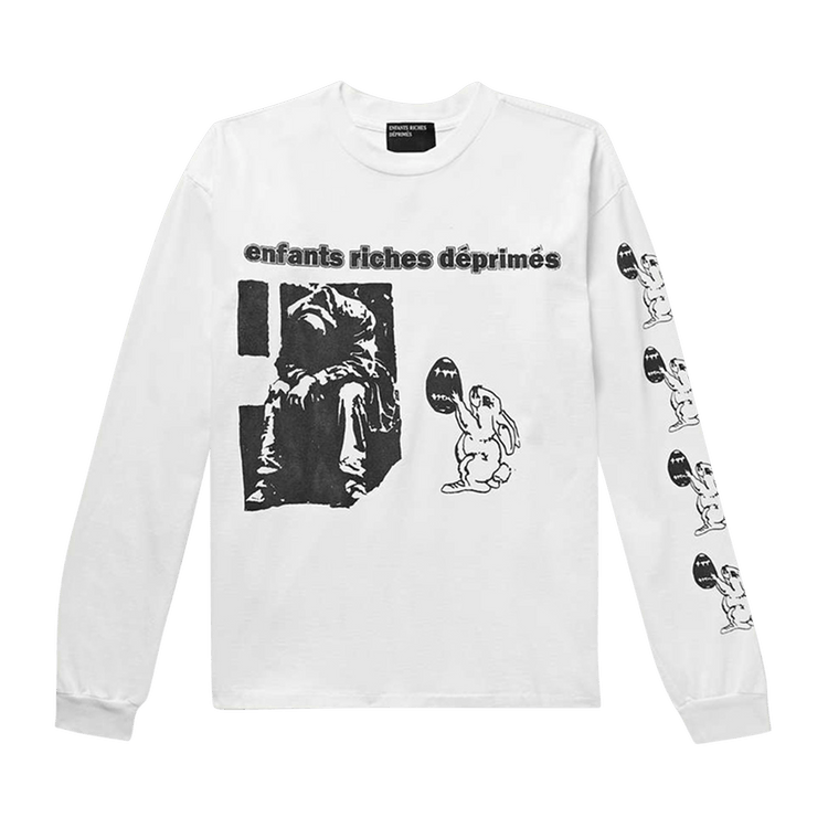Enfants Riches Déprimés Easter Long-Sleeve T-Shirt "White/Black"