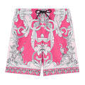 Versace Silver Baroque Boardshorts "Pink"