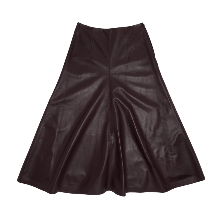 Lanvin Flare Maxi Skirt "Burgundy"