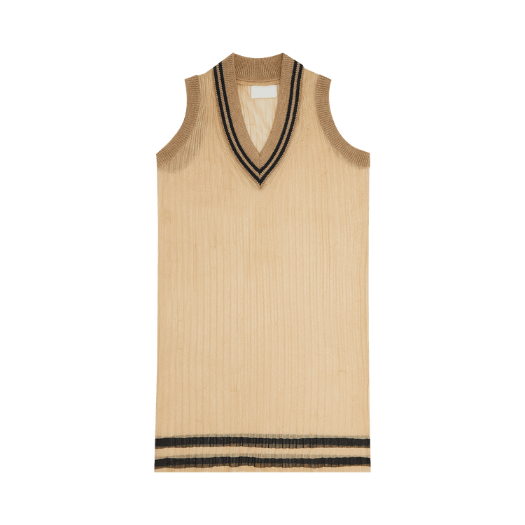 Vintage Maison Margiela V Neck Sweater Vest "Ivory/Beige"