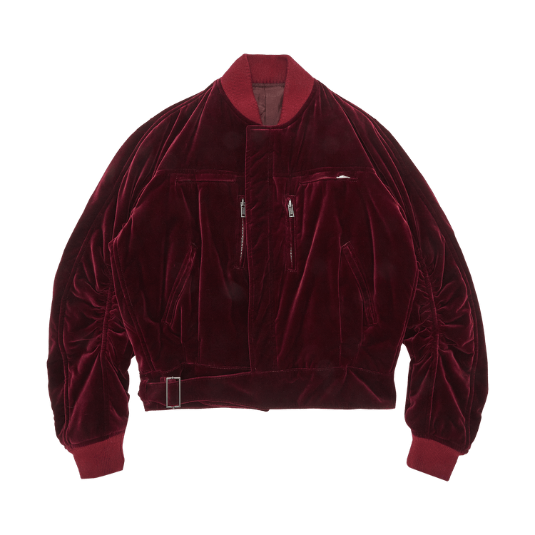 Pre-Owned Haider Ackermann Velvet Bomber Jacket "Burgundy"